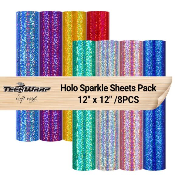 Holographic Sparkle Vinyl Sheets Pack